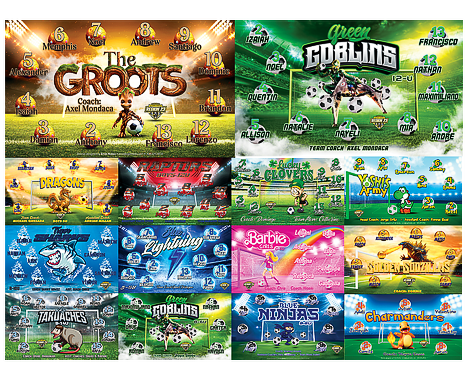 Soccer team banners